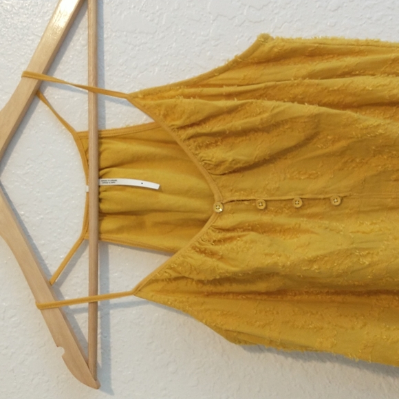 Anthropologie Sunrise Yellow Knit Textured Tank Size Medium - Picture 4 of 8